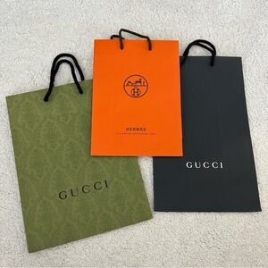 Set of Luxury Designer Shopping Bags